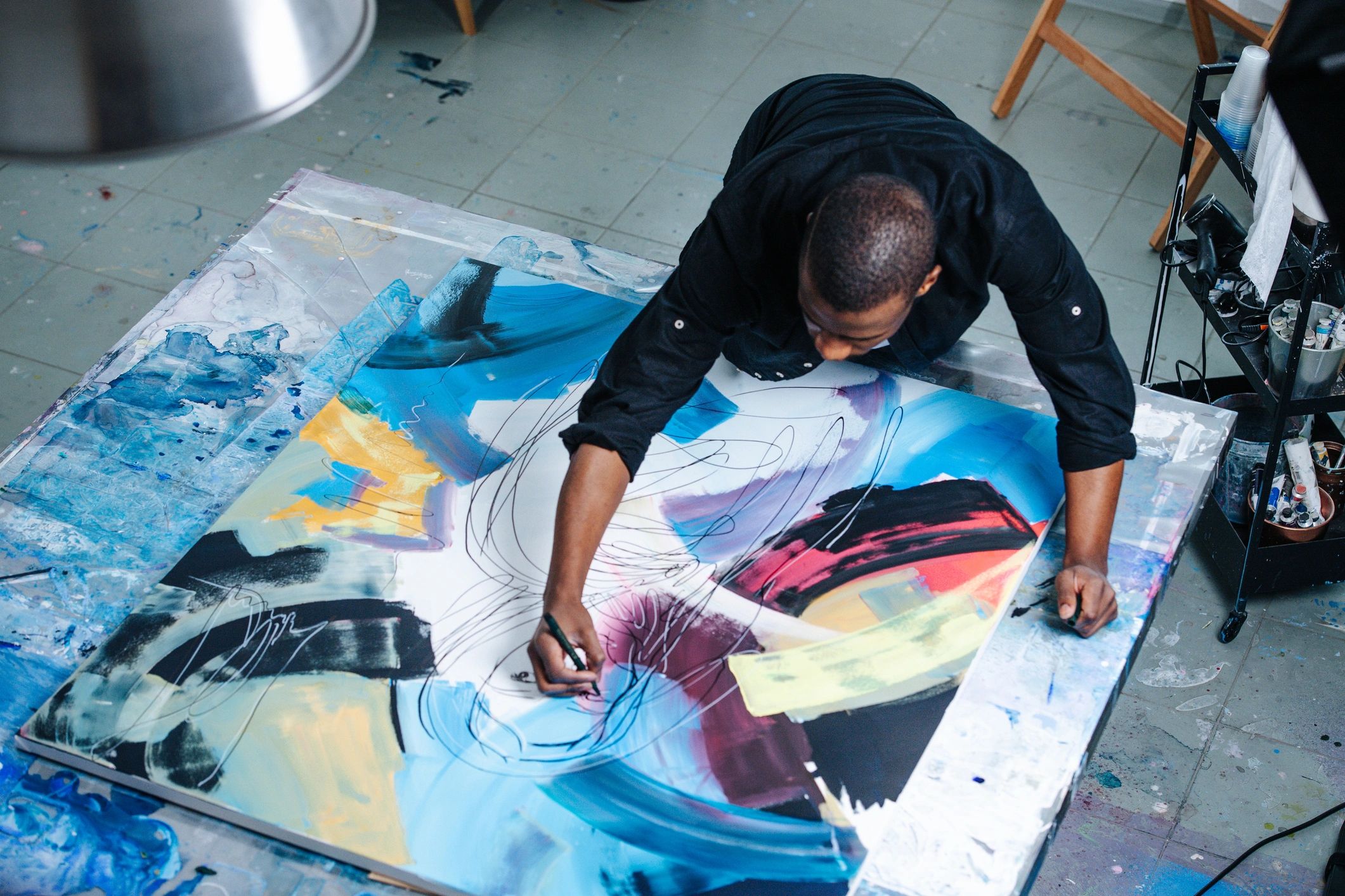 artist at work studio