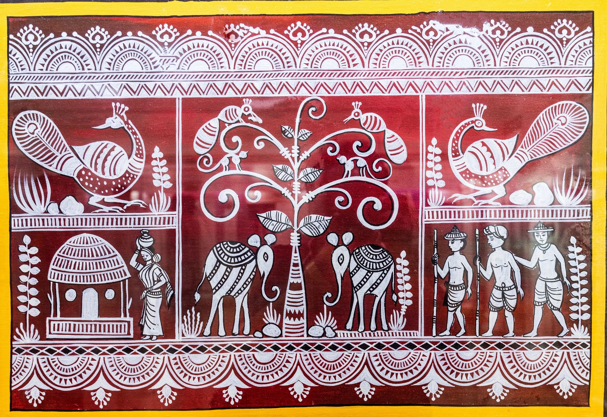 traditional lippan art panel intricate wall decor