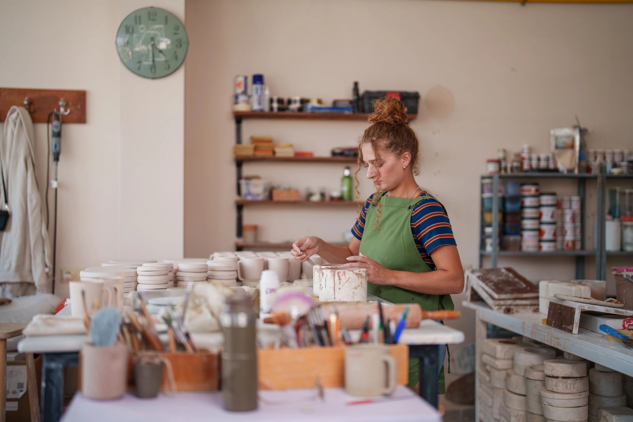 artist at work studio